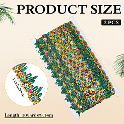 Polyester Lace Trims&nbsp;SRIB-WH0011-434B