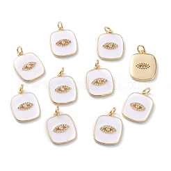 Brass Micro Pave Clear Cubic Zirconia Pendants&nbsp;ZIRC-Z008-12G