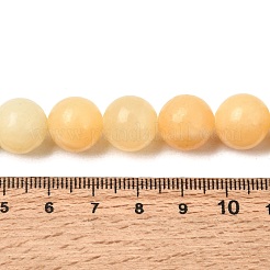 天然のハニージェイドビーズ連売り  ラウンド  12mm  穴：1mm  約32個/連  15.5インチ&nbsp;G-K153-B26-12mm