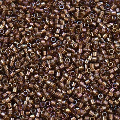 MIYUKIデリカビーズ  シリンダー  日本製シードビーズ  11/0  （db1759)スパークリングベージュ裏地アメジストab  1.3x1.6mm  穴：0.8mm  約2000PCS /ボトル  10 G /ボトル&nbsp;SEED-JP0008-DB1759