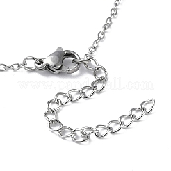 304 Stainless Steel Cable Chain Bracelet with Enamel Rondelle Beaded&nbsp;BJEW-G683-02P-01