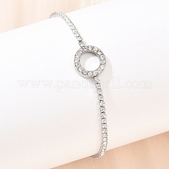 女性用304ステンレススチールカップチェーンブレスレット  フラットラウンド  ステンレス鋼色  19x0.2cm&nbsp;BJEW-D364-01B-P