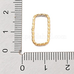 304ステンレススチールクイックリンクコネクター  ねじれた開いた連結リング  長方形  16x8x1.4mm  内径：6x14mm&nbsp;STAS-E210-01B-G