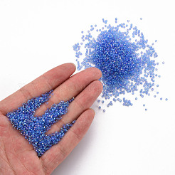 ガラスシリンダービーズ  シードビーズ  透明色の虹  丸い穴  ロージーブラウン  1.5~2x1~2mm  穴：0.8mm  約8000個/袋  約1ポンド/バッグ&nbsp;SEED-S047-J-003