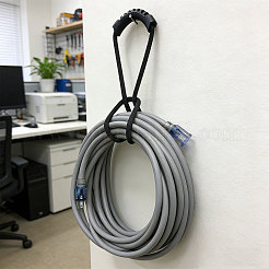 ABSとポリエステルラテックス製の頑丈な収納ストラップ  ブラック  874x21.5mm&nbsp;AJEW-WH0596-858A