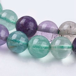 Natural Fluorite Bead Strands&nbsp;G-E468-F01-8mm