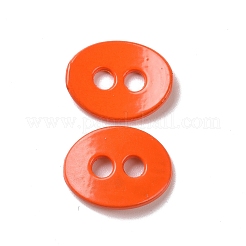 スプレー塗装された合金ボタン  2穴  オーバル  ミックスカラー  10.5x13x2mm  穴：2mm&nbsp;PALLOY-K001-04
