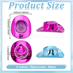 20Pcs 2 Colors Plastic & Iron & Acrylic Fascinator Hat for Doll&nbsp;DIY-GA0009-70