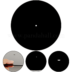 アクリル CD パッド  フラットラウンド  ブラック  300x2.5mm  穴：7mm&nbsp;AJEW-WH20006-231D