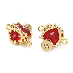 Brass Pave Cubic Zirconia Charms&nbsp;KK-F933-07A-G