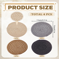 4Pcs 4 Styles Cotton Thread Weave Hot Pot Holders&nbsp;DIY-LP0003-26
