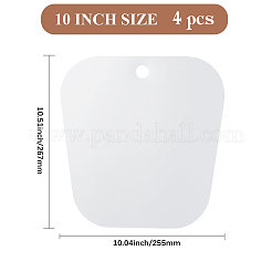 プラスチック製のブーツシェイパーフォームインサート  ブーツトールサポート  台形  透明  267x255x0.5mm  穴：20mm&nbsp;DIY-CY0003-33A-01