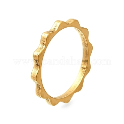 304ステンレススチール指輪  ギア  18KGP本金メッキ  2mm  内径：17mm&nbsp;LS-RJEW-M072-06G