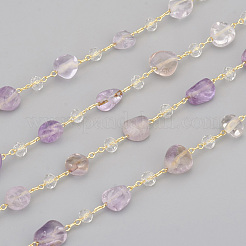 Handmade Natural Amethyst Beaded Chains&nbsp;CHC-I031-11B