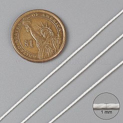 ラウンドワックスドポリエステルコード  台湾ワックスコード  ツイストコード  ホワイト  1mm  約415.57ヤード（380m）/バンドル&nbsp;YC-R135-101