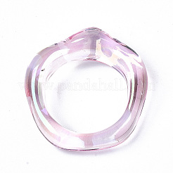 透明樹脂指輪  ABカラーメッキ  ミスティローズ  usサイズ6 3/4(17.1mm)&nbsp;LS-RJEW-T013-001-E03