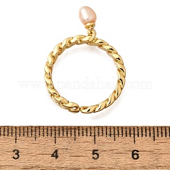 Brass Curb Chain Cuff Rings for Women&nbsp;RJEW-Z085-05G