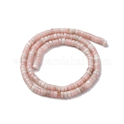 天然石ピンクオパールビーズ連売り  ディスク  ヒシビーズ  4~5x2~2.5mm  穴：0.7mm  約160個/連  15''（38.1センチメートル）&nbsp;G-L624-I18-2x4mm
