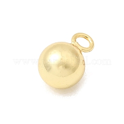 真鍮チャーム  ラウンドチャーム  長持ちメッキ  ゴールドカラー  9x6mm  穴：1.6mm&nbsp;KK-Z154-19G