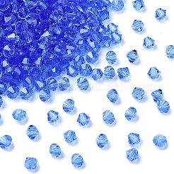 プレシオサ®クリスタルビーズ  チェコクリスタル  双円錐形(451 69 302 ロンデル)  サファイア30050個  4mm  穴：0.8mm&nbsp;Y-PRC-BA4-30050