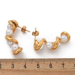 304 Stainless Steel Twist Stud Earrings&nbsp;EJEW-L287-067G