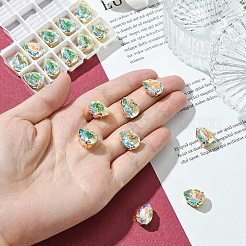 プレシオサ® マキシマ クリスタル 縫い付けカップ  マルチ連リンク  チェコクリスタル  真鍮製爪付き台座付き  719 37 414 バロック梨  ゴールドカラー  00030 200 クリスタル アブ  14x10mm&nbsp;Y-PRC-SD14-00030-200-G