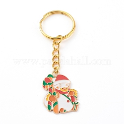 Christmas Theme Alloy Enamel Keychain&nbsp;KEYC-JKC00240