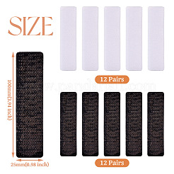 2セット2色の両面粘着フックアンドループテープ  ナイロンとポリエステルのマジックテープ  ミックスカラー  100x25x3mm  12のペア/セット  1セット/色&nbsp;FIND-TA0005-30