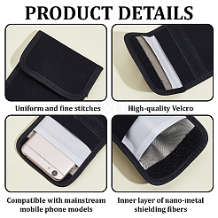 Canvas Tactical Mobile Phone Radiation Protection Shielding Bags&nbsp;AJEW-GF0013-64