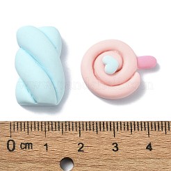 デザートテーマの不透明樹脂デコデンカボション  模造食品  キャンディー/ロリポップ/レインボー  混合図形  ミックスカラー  12~22.5x17.5~27x5.5~9mm&nbsp;RESI-G088-03
