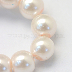 Baking Paint Pearlized Glass Pearl Round Bead Strands&nbsp;HY-Q003-10mm-41