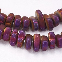 Electroplate Non-magnetic Synthetic Hematite Beads Strands&nbsp;G-P367-H-02