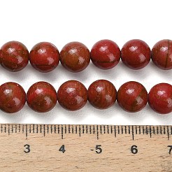 合成レッドジャスパービーズ連売り  スムーズなラウンド  8.5~9mm  穴：1mm  約45個/連  14.96~15.16''（38~38.5センチメートル）&nbsp;G-F826-B02-8mm