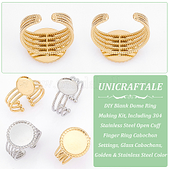 DIY Blank Dome Ring Making Kit&nbsp;STAS-UN0041-68