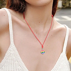 40Pcs Pride UV Plating Rainbow Iridescent Acrylic European Beads&nbsp;MACR-SC0002-66