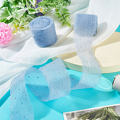 2Rolls Polyester Hot-fix Rhinestone Raw Edges Ribbon&nbsp;OCOR-TA0003-95B