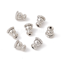 ラックメッキ真鍮イヤーナット  長持ちメッキ  カドミウムフリー＆鉛フリー  チェス  プラチナ  6x5mm  穴：0.8mm&nbsp;KK-G433-03P