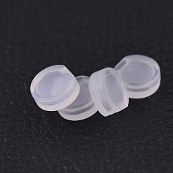 イヤリング用ゴムカバー滑り止めキャップ  抗痛み  イヤリングクッションのクリップ  透明  7.5x3mm  穴：1.5x3.5mm&nbsp;X-KY-P007-A01