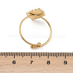304ステンレススチールカフリング部品  パッドリングセッティング  イオンプレーティング（ip）  馬の目  18KGP本金メッキ  トレイ：6x4mm  内径：18mm&nbsp;STAS-A191-03G