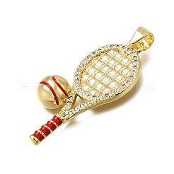 Brass Micro Pave Clear Cubic Zirconia Pendants&nbsp;CU-CBA108A-09G-01