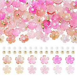 160Pcs 8 Styles Acrylic Bead Caps&nbsp;OACR-TA0004-53B