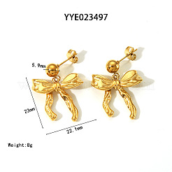Elegant 304 Stainless Steel Bowknot Stud Earrings&nbsp;CR5364-5