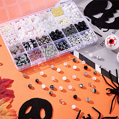 576Pcs 24 Style Round Beads Jewelry Making Fiding Kit&nbsp;DIY-PH0008-07