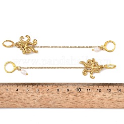 304 Stainless Steel Pendants & Natural Cultured Freshwater Pearl Leverback Earrings&nbsp;EJEW-JE07259-01