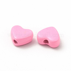 Heart Spray Painted Alloy Beads&nbsp;FIND-G053-01B