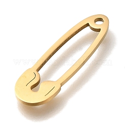 ステンレスペンダント201個  クリップチャーム  ゴールドカラー  24x7.5x1mm  穴：1.6mm&nbsp;STAS-R136-05G