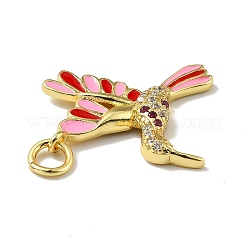 Brass Micro Pave Cubic Zirconia Pendants&nbsp;KK-A163-01G-B