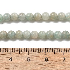 天然石アマゾナイトビーズ連売り  ラウンド  グレードB  4mm  穴：0.8mm  約88個/連  14.76~14.96''（37.5~38センチメートル）&nbsp;X-G-K068-03-4mm-A