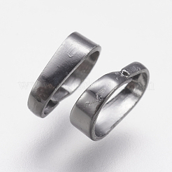 真鍮製バチカン  長持ちメッキ  ガンメタ色  7x5x2mm  穴：3.5x6mm&nbsp;KK-F739-18B