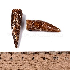 天然樹皮瑪瑙ペンダント  ホーンチャーム  31~38x10~13x9~12mm  穴：1.6~2.5mm&nbsp;G-Q606-86